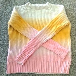 Tri colored sweater